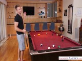 Naughty America Avalon Heart fucking in the pool table