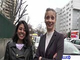 Ana&iuml_s et Eva, deux jeunes et jolies coquines pour quatre bites