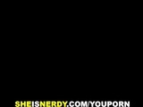 She Is Nerdy - Studying and fucking with nerdy teeny