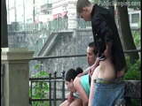 Public threesome sex on the street. AWESOME!