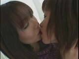 Sensual Japanese Lesbian Kissing.