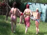 BBW Mature Garden Lesbian Party