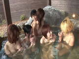 Best Japanese orgy party withs lots of sluts outdoors 