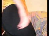 Russian camgirl teases in leggings