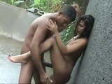 Gagging in the rain.