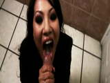 Gorgeous Asian brunette - Nasty blow job.