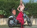 Her boyfriend&#039;s bike made her very horny