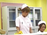 Super sexy Japanese nurses sucking