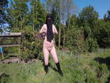 Niqab and Boots Naked Outdoors