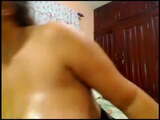 Latina BBW plays with her massive rack on webcam..